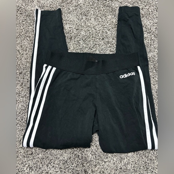 Adidas Kids Black Leggings - Picture 1 of 4